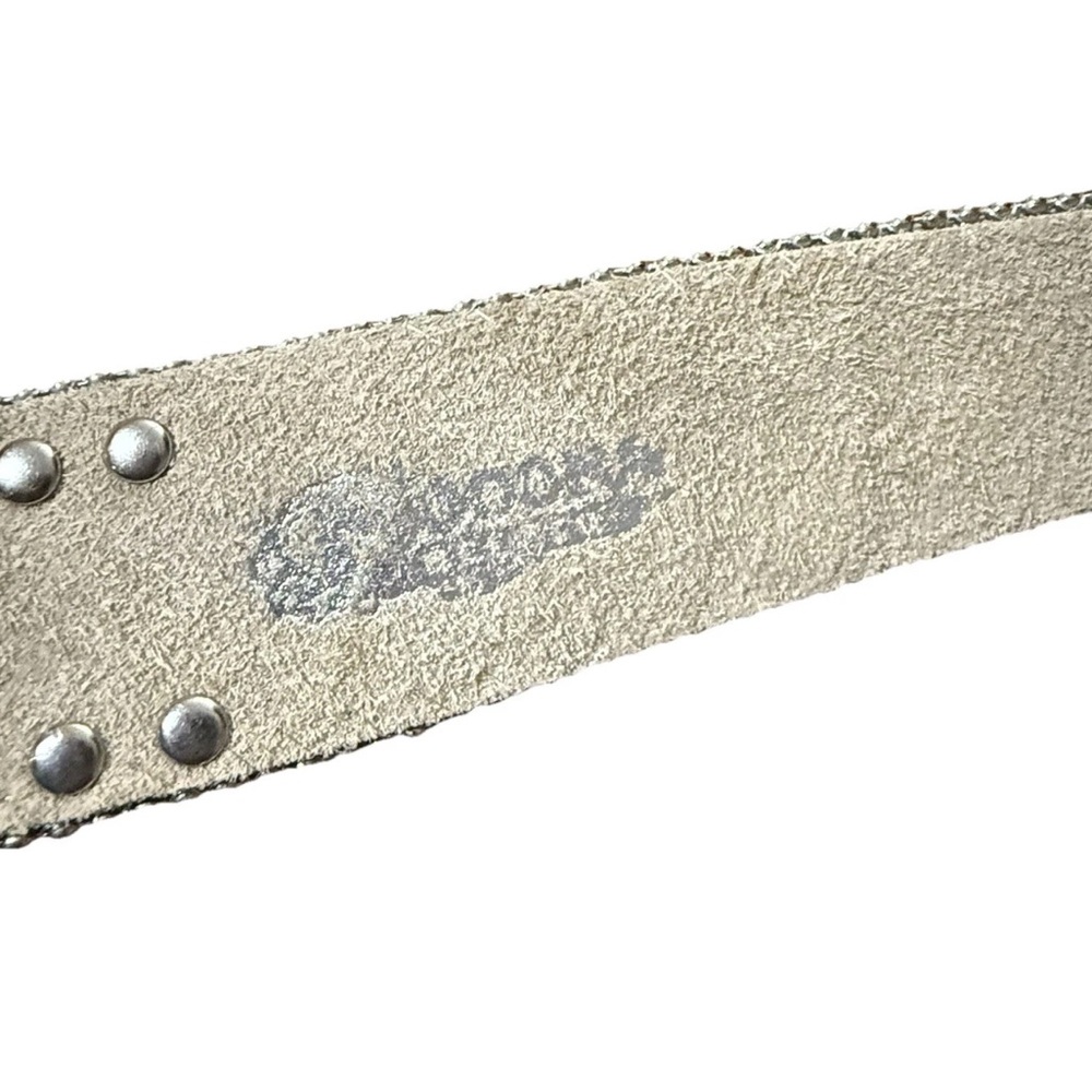 Nocona Belt Co Ladies Hair-on Crystal Western Leather Belt w/Rhinestones  Large - Picture 5 of 6